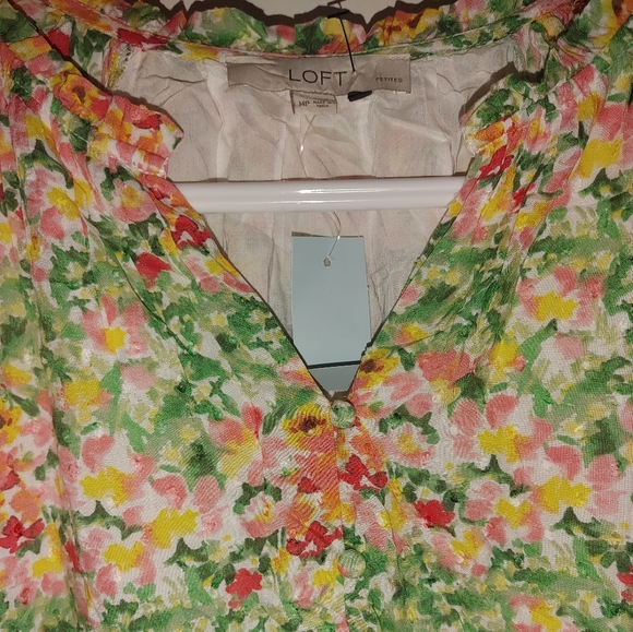 Loft Floral Dress Sz Med Petite NWT - Picture 2 of 9
